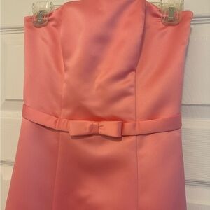 A-Line Pink Bow Jessica McClintock Dress.